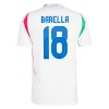 Virallinen Fanipaita Italia Barella 18 Vieraspelipaita Euro 2024 - Miesten